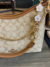 蔻馳（COACH）Laurel 31單肩斜挎手提包流浪包腋下包女包情人節(jié)618送女生禮物 淺卡其色CR149IMNLJ 曬單實(shí)拍圖