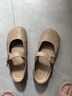 紅蜻蜓閏月媽媽鞋女25夏季鏤空透氣舒適單鞋中老年鞋WTB25253 杏色 38 曬單實(shí)拍圖