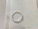 巷南999純銀糖紙戒指女食指戒輕奢尾戒小眾設(shè)計(jì)感素圈指環(huán)開口戒禮物 999銀糖紙戒指 曬單實(shí)拍圖