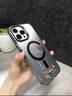 鹿途者 DEERWALK卡通小怪獸適用蘋果16promax手機殼magsafe磁吸iPhone15pro磨砂13彩銀12pm硅膠14plus防摔保護(hù)套 磁吸殼-黑色 7個小怪獸 iPhone 16 Pro Max 曬單實拍圖