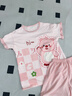 韞舜睡衣女款短袖短褲夏季薄款可愛(ài)卡通大碼夏天家居服套裝 小熊【L（建議100-120斤）】 曬單實(shí)拍圖
