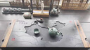 Bal dauren茶盤家用天然整塊烏金石茶臺茶托石茶海高端輕奢功夫茶具套裝復古 60*30*3(cm)單茶盤+古船木 曬單實拍圖