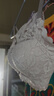 KJ法國內(nèi)衣女小胸聚攏調(diào)整型收副乳胸罩無鋼圈平胸專用性感蕾絲文胸 輕煙紫【套裝】 75C 曬單實拍圖