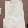 edition× SEA 聯(lián)名系列2025夏季新款后袋鉤針繡花棉麻牛仔褲 牛仔白色 XS 曬單實拍圖