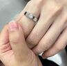 DR莫桑鉆戒鍍鉑金情侶婚戒鉆戒求婚禮1克拉顯鉆戒送女友老婆禮物 情侶戒指一對-男1克拉女2克拉 曬單實(shí)拍圖