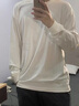 100%重磅純棉長(zhǎng)袖t恤男春秋新款圓領(lǐng)打底衫休閑運(yùn)動(dòng)寬松上衣內(nèi)搭 白色 XL 曬單實(shí)拍圖