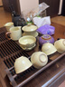 金鑲玉整套茶具 仿宋汝窯開(kāi)片陶瓷功夫茶具家用喝茶送禮高檔 水墨遠山 曬單實(shí)拍圖