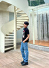 Calvin KleinJeans【涼感】25春夏新款男士休閑通勤ck修身直筒牛仔褲4RAB703 UL9-牛仔淺藍(lán) 33 曬單實拍圖