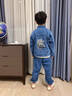 小豬班納男童春秋款外套2025新款男孩中大童秋裝夾克兒童牛仔上衣耐磨童裝 牛仔藍(lán)/K打籃球熊 160 【推薦80-100斤】 曬單實拍圖