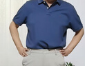 七匹狼【黃宗澤同款】【涼風(fēng)POLO衫】短袖t恤男涼感抗菌夏季男士T恤上衣 009(藍灰)1D1F30606666 2XL 180/96A 曬單實拍圖