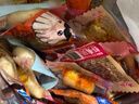 漁大叔 海鮮零食大禮包530g大連特產(chǎn)即食蝦仁魷魚扇貝33包休閑送女生 曬單實拍圖