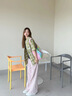 畫(huà)枕眠（HUAZHENMIAN）短袖襯衫美式復(fù)古格子男夏季寬松休閑襯衣慵懶風(fēng)潮流半袖上衣 杰森匯-C322軍綠色 短袖 3XL 曬單實(shí)拍圖