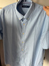 諾帝卡（NAUTICA）【商場(chǎng)同款】男裝25春夏新款棉氨牛津紡經(jīng)典短袖襯衫男WO5201 山泉藍(lán)42F L 曬單實(shí)拍圖