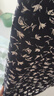 伊芙麗（eifini）【經(jīng)典延續(xù)】伊芙麗波浪擺氣質(zhì)絕美碎花拼接韓式半身裙女A字半裙 黑色 M /105-118斤 曬單實拍圖