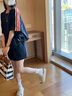 楓顧藍胖妹妹夏季大碼女裝洋氣顯瘦套裝夏學(xué)生】胖mm300斤休 翠綠色套 L 【80-120斤】 曬單實(shí)拍圖