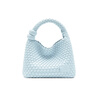 MUVA【徐璐同款】休閑外出珠珠小拎包編織包手提袋夏天松弛感包包逛街 天空藍 曬單實(shí)拍圖