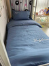 北極絨（Bejirog）大學(xué)生宿舍六件套床上用品全套高中單人寢室被褥全套一整套三件套 安琪-賓利藍(lán)【一站式購齊 拎包入住】 0.9-1.2m 床單款 三件套+3斤被子+枕芯 曬單實(shí)拍圖
