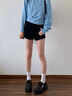 CHERY KALLY【邢菲同款】厚底深口單鞋女2025年春季百搭增高鞋真皮小皮鞋女士 松露黑 37 (235mm) 曬單實拍圖