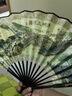 六品堂 10寸古風(fēng)扇子折扇中國風(fēng)男士款夏季絹布折疊夏天竹扇漢服隨身扇子 【清明上河圖】 曬單實(shí)拍圖