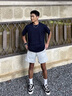 凱瑞姆科羅性張力穿搭淺灰色短褲夏季男美式健身運(yùn)動(dòng)速干褲子跑步休閑四分褲 黑色 XL 曬單實(shí)拍圖
