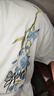 迪伽達(dá)藍(lán)色花卉蝴蝶刺繡潮流短袖T恤男士夏季新款潮牌美式復(fù)古情侶半袖 XXJR-1042白色 M 曬單實(shí)拍圖