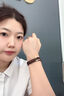Zincand普陀山招財石榴石三圈手串女水晶和田玉轉(zhuǎn)運珠好運手鏈手飾 三圈石榴石和田青玉福牌+禮盒 曬單實拍圖