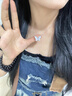 伊燦藍色水晶蝴蝶項鏈女輕奢小眾設(shè)計感鎖骨鏈2025年新款爆款高級頸鏈 藍色水晶蝴蝶項鏈 曬單實拍圖