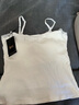 別語(yǔ)蕾絲花邊吊帶背心女內搭夏新款遮副乳帶胸墊外穿修身上衣 白色 XL 曬單實(shí)拍圖