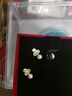周六福珍珠耳釘三葉草S925銀耳飾生日禮物女 X0913980近圓 6-6.5mm 一對 曬單實拍圖
