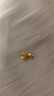 蒂蔻（Tico）足金金鈴鐺蘭花黃金吊墜女士款5D硬金掛墜配18K金項(xiàng)鏈生日禮物 曬單實(shí)拍圖