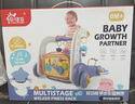 盟石（cute stone）嬰兒玩具新生兒見面禮盒實(shí)用0-6個(gè)月健身架寶寶用品滿月禮物高檔 【藍(lán)牙充電款-藍(lán)鯊】5合1健身架+學(xué)步車+雙面板 加大加厚墊+加固支架+腳踏鋼琴【活石＆盟石聯(lián)合出品 曬單實(shí)拍圖