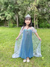 G.DUCKKIDS小黃鴨童裝愛(ài)莎公主裙女童連衣裙夏季兒童裙子冰雪奇緣女孩禮服裙 艾莎公主裙+皇冠魔法棒 100 尺碼2~3歲【90-100cm】cm 曬單實(shí)拍圖