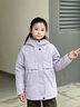 波司登（BOSIDENG）2025新款羽絨服女兒童一手長三合一5A抗菌絨4防外套T250131342 鳶尾淺紫6413 140 /64 約 130-140cm 30kg 曬單實拍圖