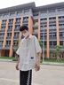 安初夏短袖冰絲T恤男士休閑三件套裝夏季冷淡風(fēng)衣服男裝穿搭配外套男孩 白色四件套 XL 【120-140斤】 曬單實(shí)拍圖