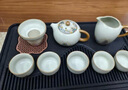 唐豐汝窯茶具整套套裝帶茶盤(pán)功夫茶杯蓋碗泡茶器喬遷教師節送老師禮物 素語(yǔ)江崖西施壺9頭+茶盤(pán)(灰皮盒) 曬單實(shí)拍圖