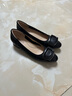 百麗氣質(zhì)時(shí)尚平跟鞋女百搭淑女單鞋A6Z1DAQ4 黑色 37 曬單實(shí)拍圖