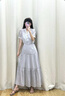 MeetMetro瑪依爾法式連衣裙女2025夏裝襯衫裙設(shè)計(jì)感收腰顯瘦a字裙 淺灰【現(xiàn)貨閃電發(fā)】 S 曬單實(shí)拍圖