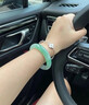藍翠緣 翡翠手鐲a貨女士天然緬甸A貨糯冰種真玉手鐲子送媽媽女友禮物 圈口55-56【天然a貨證書(shū)+禮盒】 曬單實(shí)拍圖