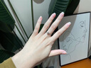 ALLOVE四葉草純銀戒指女求婚鉆戒托帕石七夕情人節(jié)禮物送女友老婆生日 曬單實(shí)拍圖