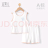 宜爽兒女童夏季薄款背心式嬰幼兒套裝透氣短袖短褲休閑衣服 粉色80 曬單實(shí)拍圖