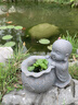 漢韻堂禪意小和尚花盆擺件室內茶室桌面裝飾創(chuàng  )意盆景庭院花園造景 A162-1納?；ㄅ?曬單實(shí)拍圖