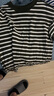 森馬（Semir）短袖T恤男純棉條紋上衣重磅oversize廓形夏裝青少年101324100192 曬單實(shí)拍圖