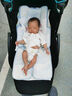 babycare天絲苧麻車席透氣寶寶專用手推車坐墊通用席子云朵樂章38×70CM 曬單實拍圖