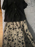 金狐貍衣中老年女長(cháng)裙套裝媽媽裝夏裝連衣裙短袖上時(shí)尚半身裙貴婦 黑色 633 2XL 建議101-113斤 曬單實(shí)拍圖