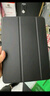 畢亞茲 適用iPad Air2保護(hù)套 iPad6代蘋果平板電腦保護(hù)后外殼 輕薄防摔 休眠三折皮套男女款 PB13-金剛黑 曬單實(shí)拍圖