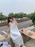 多菲尼森韓系不規(guī)則白色背心連衣裙2025新款夏季小眾設(shè)計(jì)感方領(lǐng)無(wú)袖長(zhǎng)裙女 白色背心連衣裙M碼 曬單實(shí)拍圖