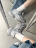 STARTER【丁禹兮同款】鞋做舊銀色金屬感Y2K復(fù)古跑透氣增高老爹運(yùn)動(dòng)鞋 淺灰色 38 曬單實(shí)拍圖