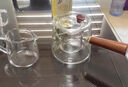 塔馳密司 TOUCH MISSTouch Miss紅檀木側(cè)把耐熱玻璃壺黑茶煮茶壺過(guò)濾泡茶壺茶具泡茶器 側(cè)把壺+黑晶爐(禪黑) 曬單實(shí)拍圖