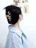 卡瑪倫（KAMALUN）高檔發(fā)夾波浪設(shè)計(jì)感金屬大號(hào)抓夾后腦勺發(fā)抓盤(pán)發(fā)鯊魚(yú)夾女簡(jiǎn)約發(fā)卡 金色水鉆款+品牌禮盒 曬單實(shí)拍圖