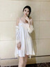 蘭繆2025新款睡裙女夏季冰雪絲吊帶女士純欲風(fēng)勾魂兩件套性感睡衣女款 主圖款XM2215白色冰雪絲睡裙兩 L 100-120斤 曬單實(shí)拍圖
